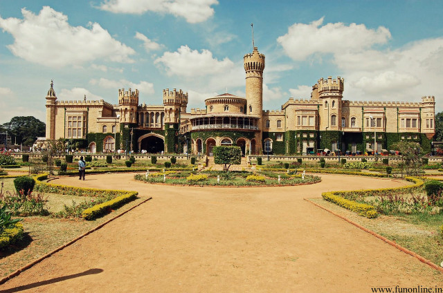 Victorian clocktower garden castle bridge free wallpaper for desktop - medium preview image