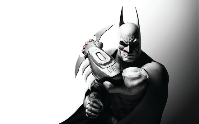 Man batman costume holding bat free wallpaper for desktop - medium preview image