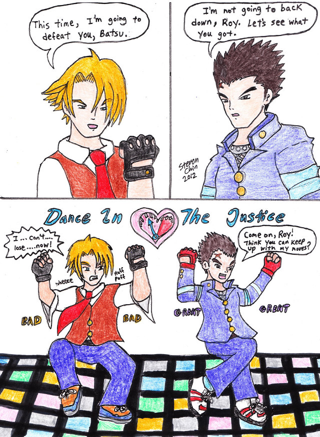 Comic strip dance floor heart free wallpaper for mobile - medium preview image