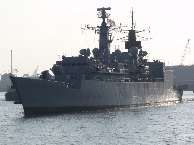 Battleship floating water dock boat free wallpaper for desktop - medium preview image