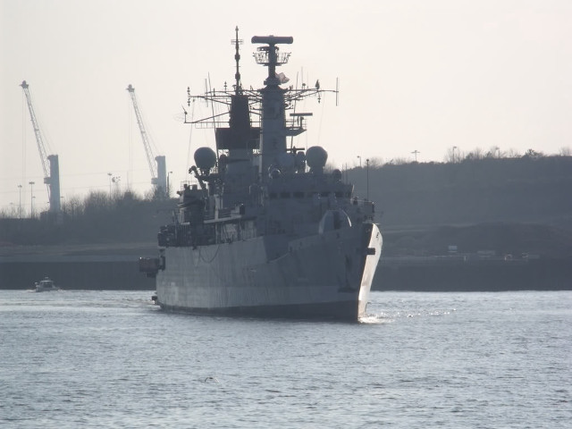 Large ship sailing water shoreline free wallpaper for desktop - medium preview image