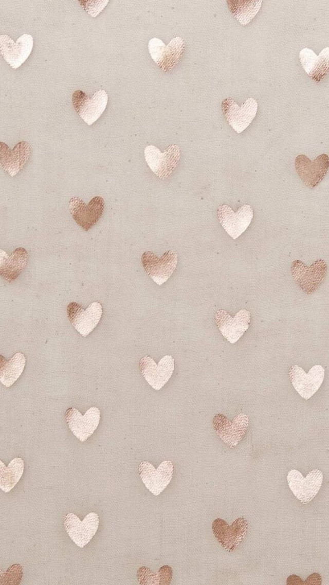 Hearts wall white background gold free wallpaper for mobile - medium preview image
