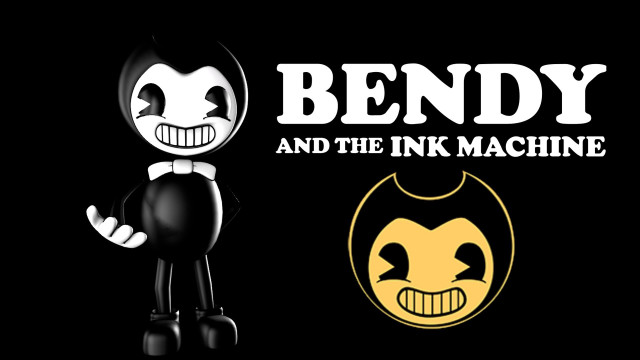 Bendy ink machine logo yellow free wallpaper for desktop - medium preview image