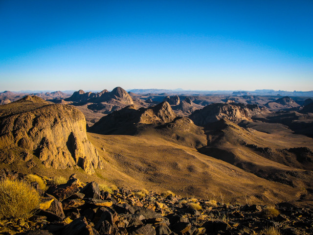 Mountain range blue sky rocks free wallpaper for desktop - medium preview image