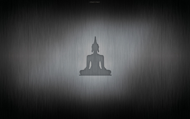 Metal buddha statue black silver free wallpaper for desktop - medium preview image