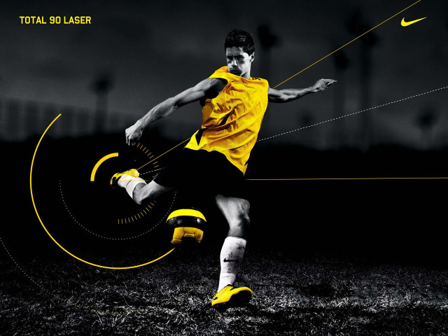 Soccer man yellow shoes space free wallpaper for desktop - medium preview image