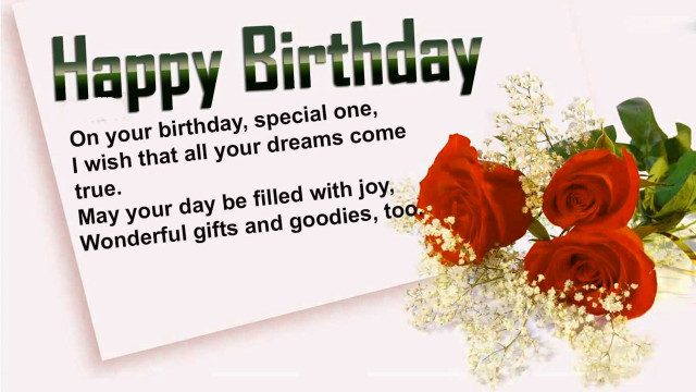 Birthday card three roses special free wallpaper for desktop - medium preview image