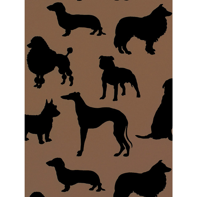 Dog silhouettes brown background black free wallpaper for tablet - medium preview image