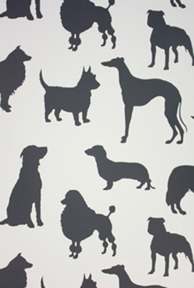 Dog silhouettes white background black #2 free wallpaper for mobile - medium preview image
