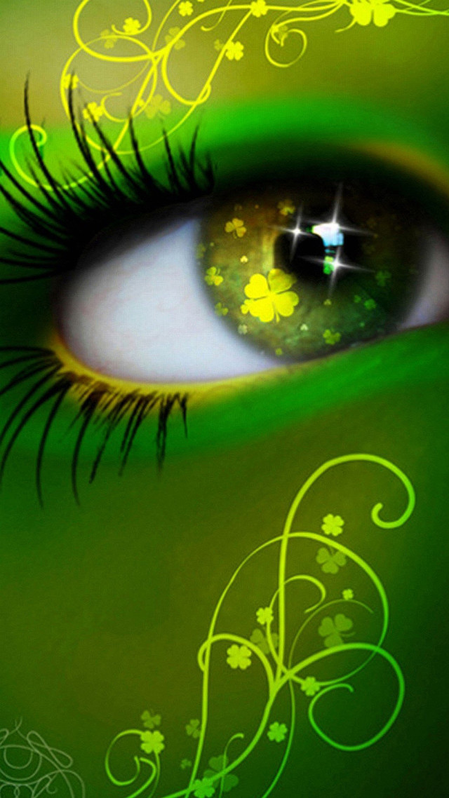 Green eye cross iris closeup free wallpaper for mobile - medium preview image