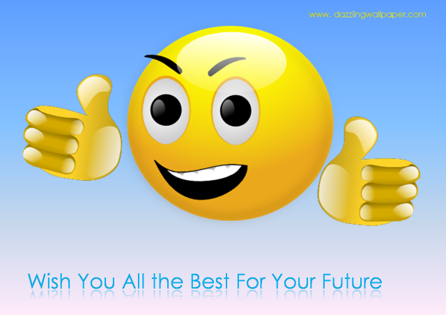 Yellow emoticon thumbs up blue free wallpaper for desktop - medium preview image