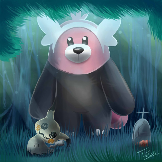 Cartoon panda bear smaller bear free wallpaper for tablet - medium preview image