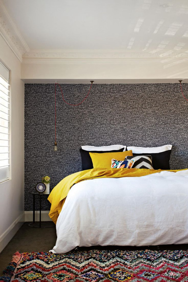 Bed yellow comforter pillow bedroom free wallpaper for mobile - medium preview image