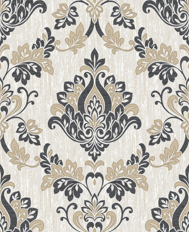 Black beige floral wallpaper design free wallpaper for mobile - medium preview image