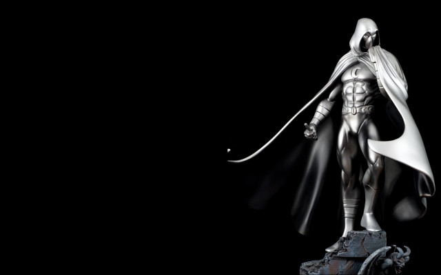 Statue silver suit cape sword free wallpaper for desktop - medium preview image