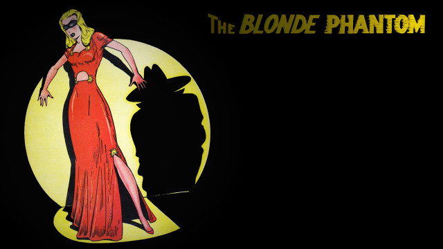 Woman red dress black suit free wallpaper for desktop - medium preview image