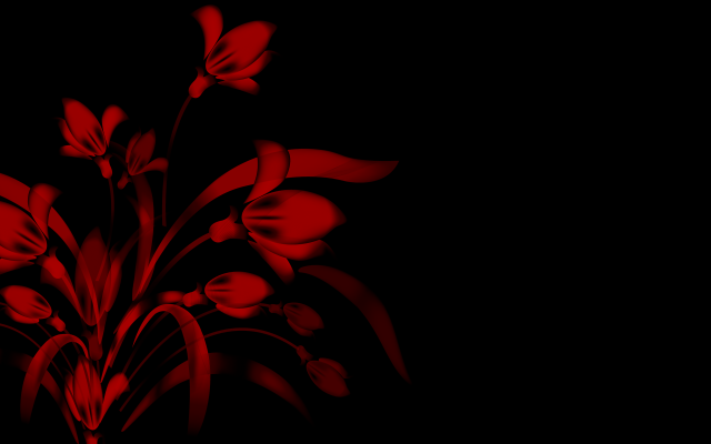 Red flower black vase red free wallpaper for desktop - medium preview image