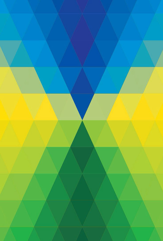 Colorful triangle pattern blue green free wallpaper for mobile - medium preview image