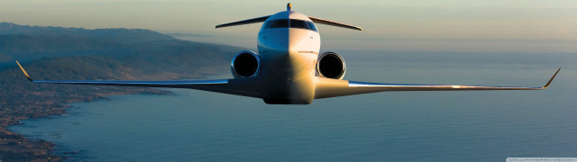 Small airplane flying water mountain free wallpaper for desktop - medium preview image