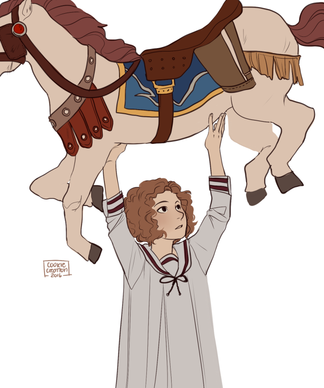 Woman holding horse man standing free wallpaper for mobile - medium preview image