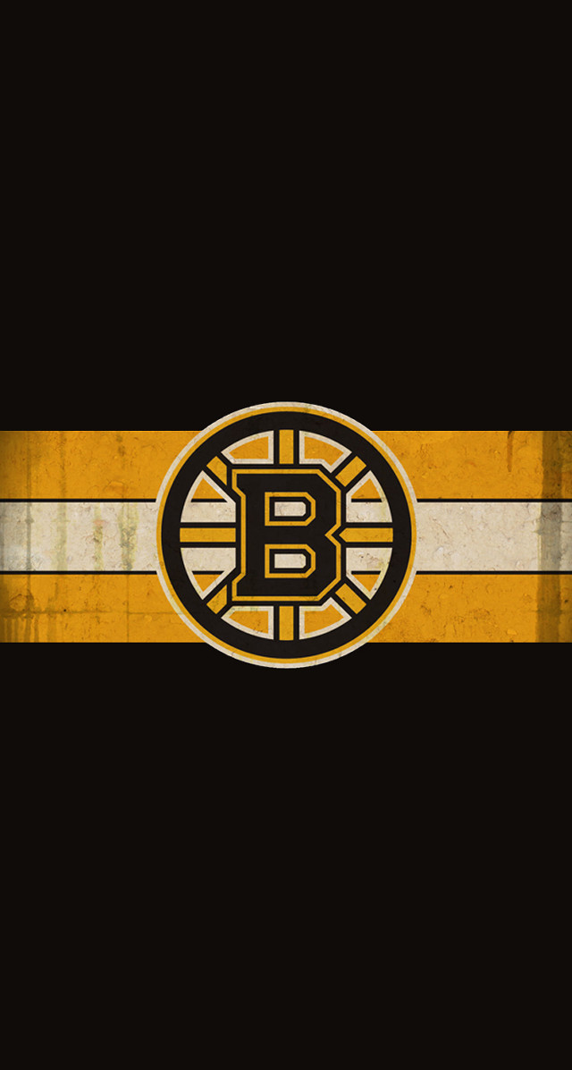 Boston hockey logo yellow white free wallpaper for mobile - medium preview image