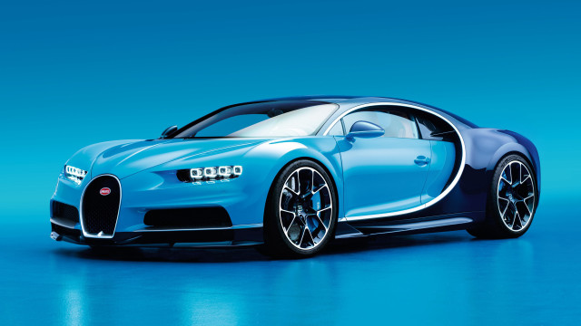 Blue bugatti car studio photo free wallpaper for desktop - medium preview image