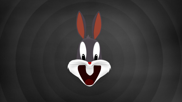 Cartoon rabbit red nose circular free wallpaper for desktop - medium preview image