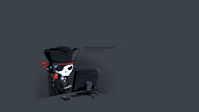 Computer monitor skull top hat free wallpaper for desktop - medium preview image