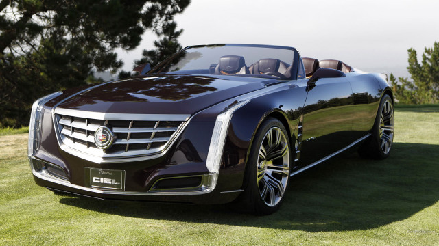 Black car lush green field free wallpaper for desktop - medium preview image