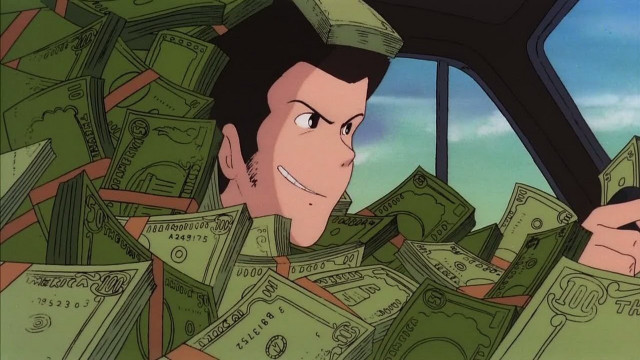 Man car money pointing camera free wallpaper for desktop - medium preview image