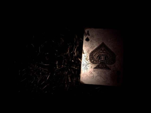Playing card dark light hay free wallpaper for desktop - medium preview image