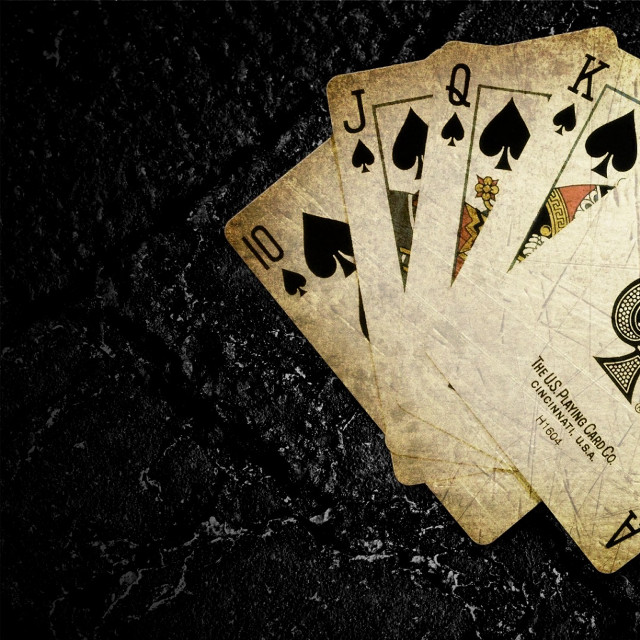 Four kind playingcard tabletop black free wallpaper for tablet - medium preview image