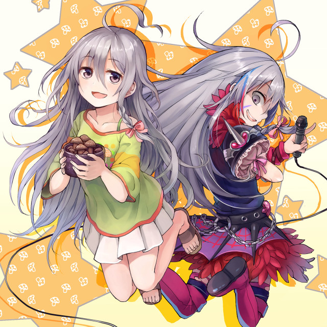 Anime girls green shirt yellow free wallpaper for tablet - medium preview image