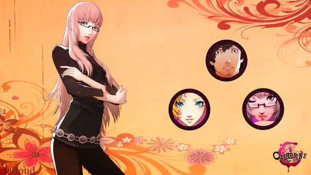 Woman wall faces flowered background free wallpaper for desktop - medium preview image