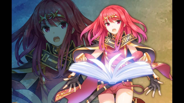 Anime girls red hair open free wallpaper for desktop - medium preview image