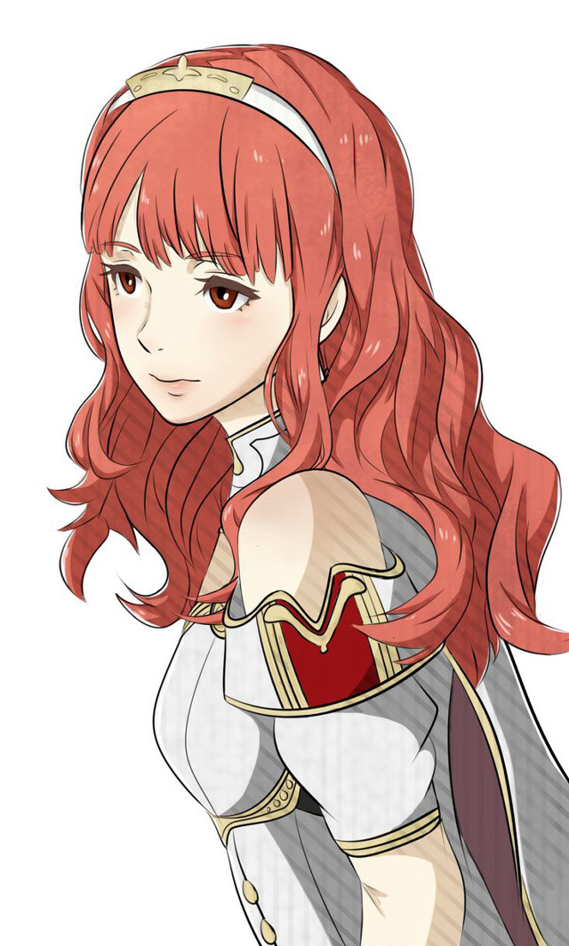 Woman red hair red cape #2 free wallpaper for mobile - medium preview image