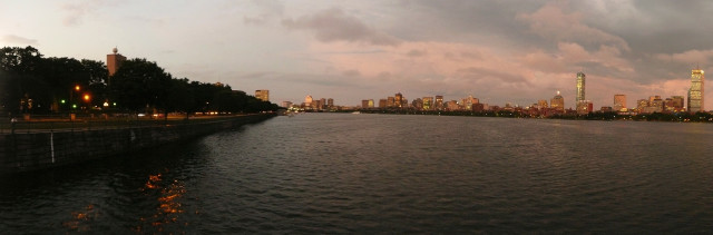 River city dusk clouds lights free wallpaper for desktop - medium preview image