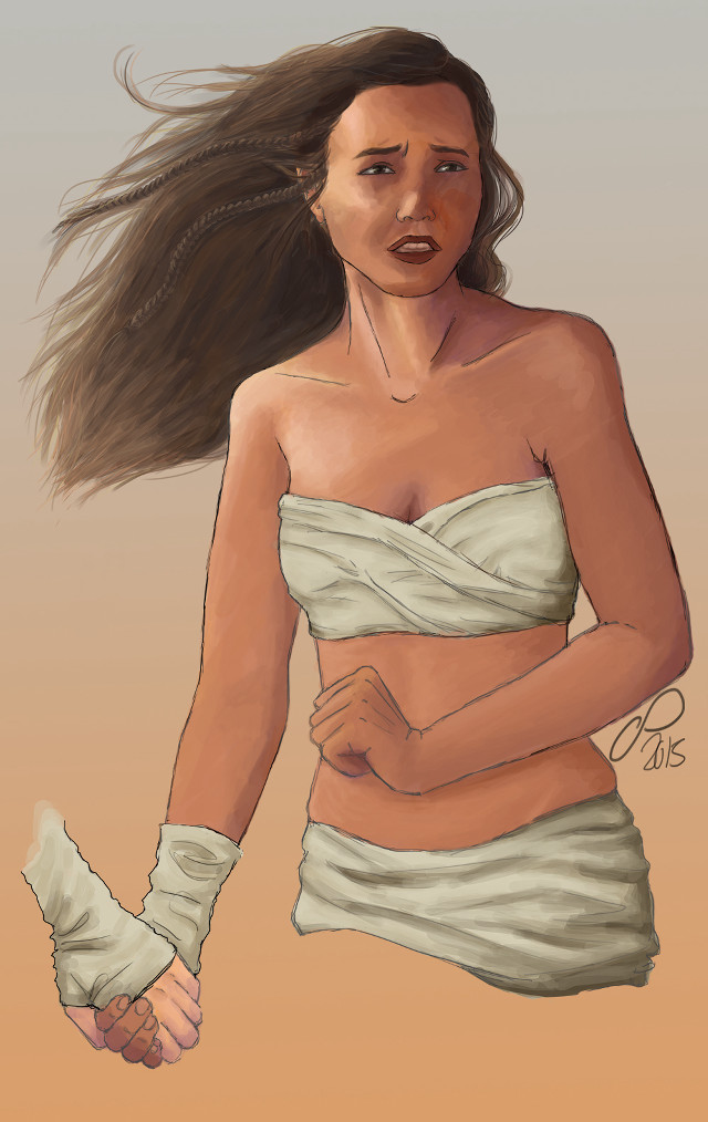 Woman long hair towel gloves free wallpaper for mobile - medium preview image