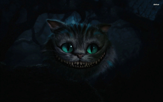 Cat glowing eyes creepy smile #3 free wallpaper for desktop - medium preview image