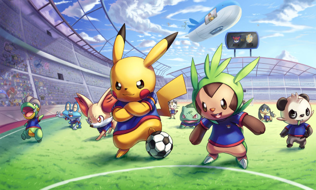 Pokemon panda soccer stadium sky #2 free wallpaper for desktop - medium preview image