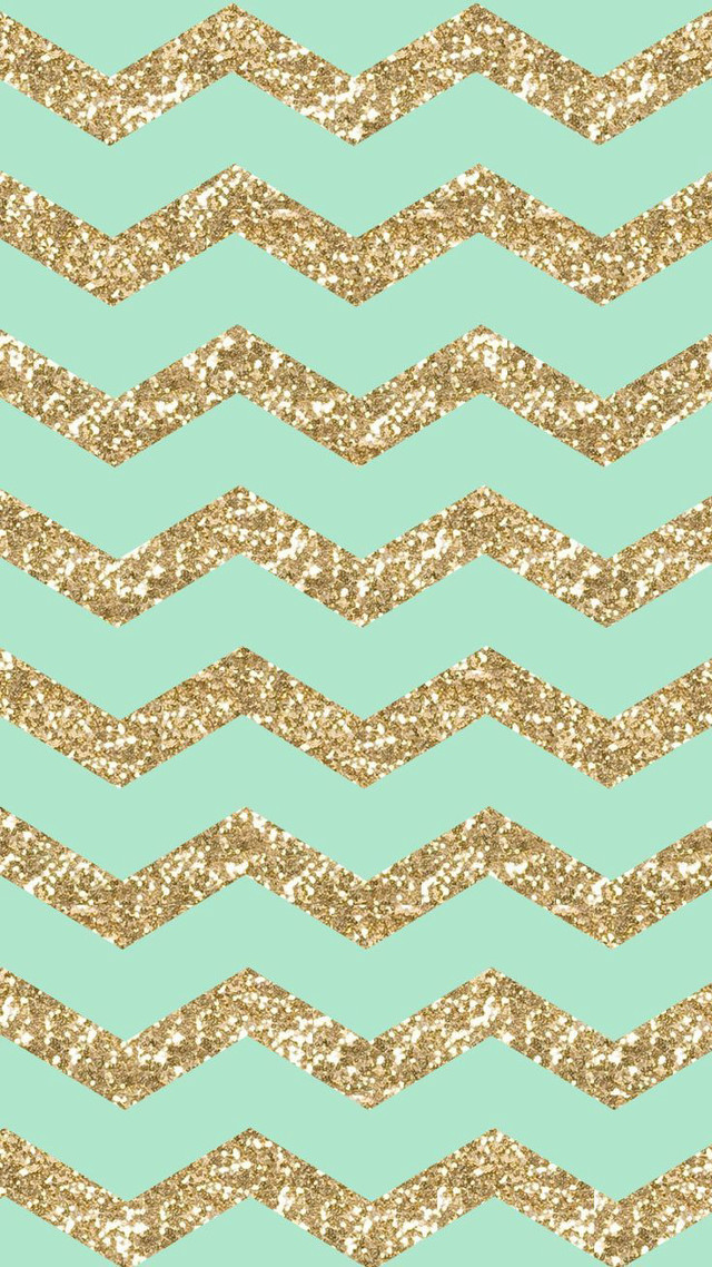 Green gold chevron glitter background #2 free wallpaper for mobile - medium preview image
