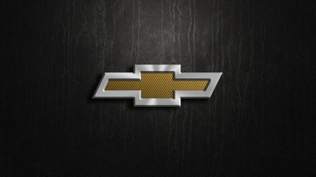 Chevrolet logo black leather gold free wallpaper for desktop - medium preview image