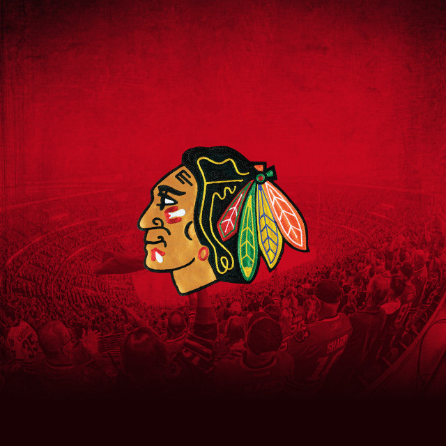 Chicago black hawks logo red #4 free wallpaper for tablet - medium preview image