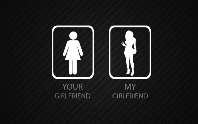 Girlfriend bathroom signs together free wallpaper for desktop - medium preview image