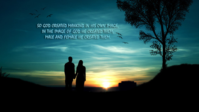 Couple tree sunset quote twilight free wallpaper for desktop - medium preview image