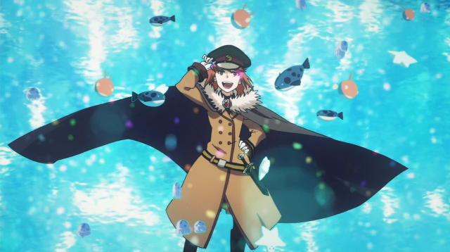 Man coat hat blue background free wallpaper for desktop - medium preview image