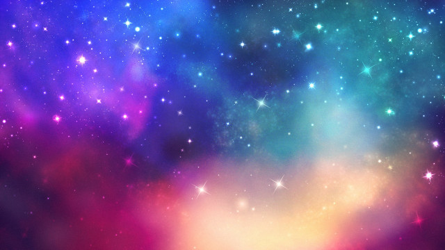 Colorful space stars dust blue free wallpaper for desktop - medium preview image