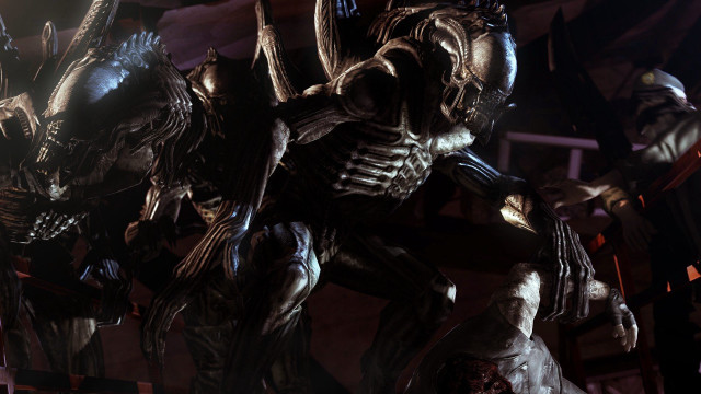 Alien men group ladder room free wallpaper for desktop - medium preview image
