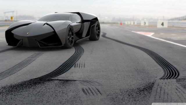 Black white sports car race free wallpaper for desktop - medium preview image