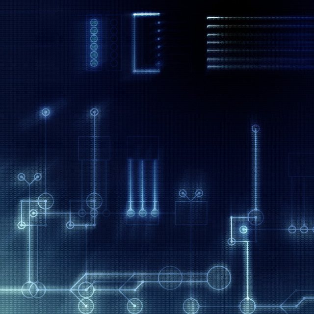 Blue background electrical equipment lines free wallpaper for tablet - medium preview image